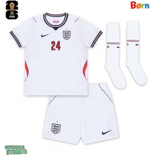England Reece James #24 Replika Babytøj Hjemmebanesæt Børn VM 2026 Kortærmet (+ Korte bukser)
